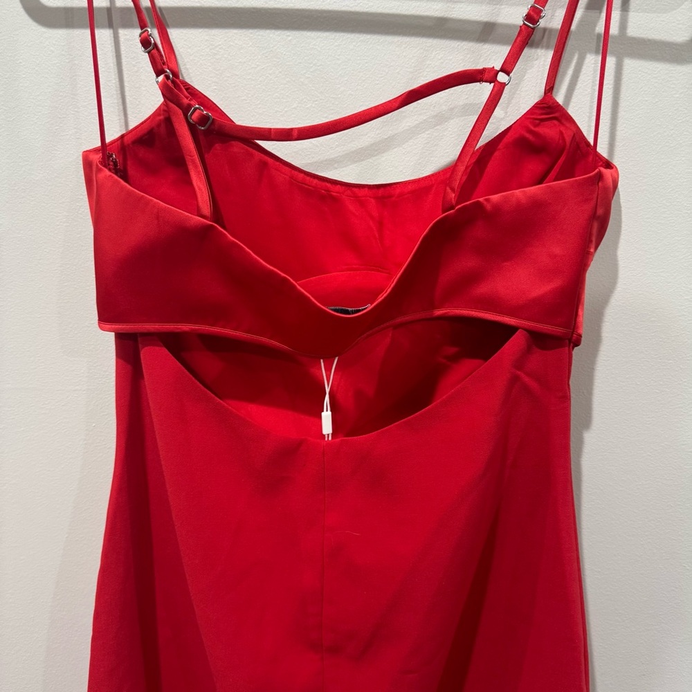 New! Likely Lorna Midi Dress Scarlet Red Size 8 - Picture 7 of 10